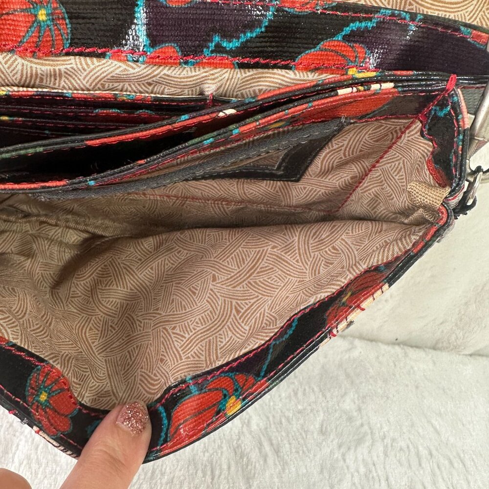 Sakroots Crossbody Bag With Adjustable Strap Artist Circle Birds Peace - Picture 6 of 9